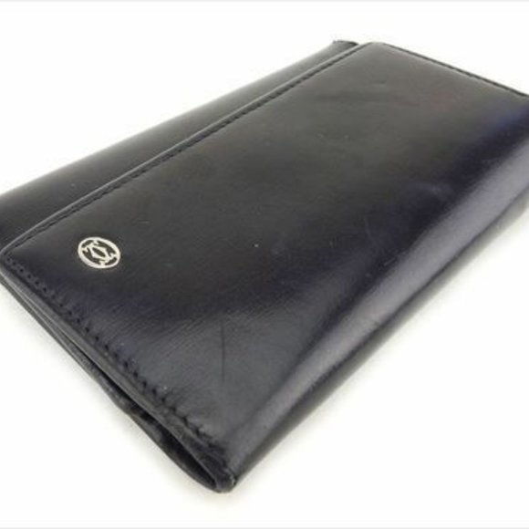 Authentic Used Cartier Key case Key holder Black leather Woman unisex - Picture 4 of 8